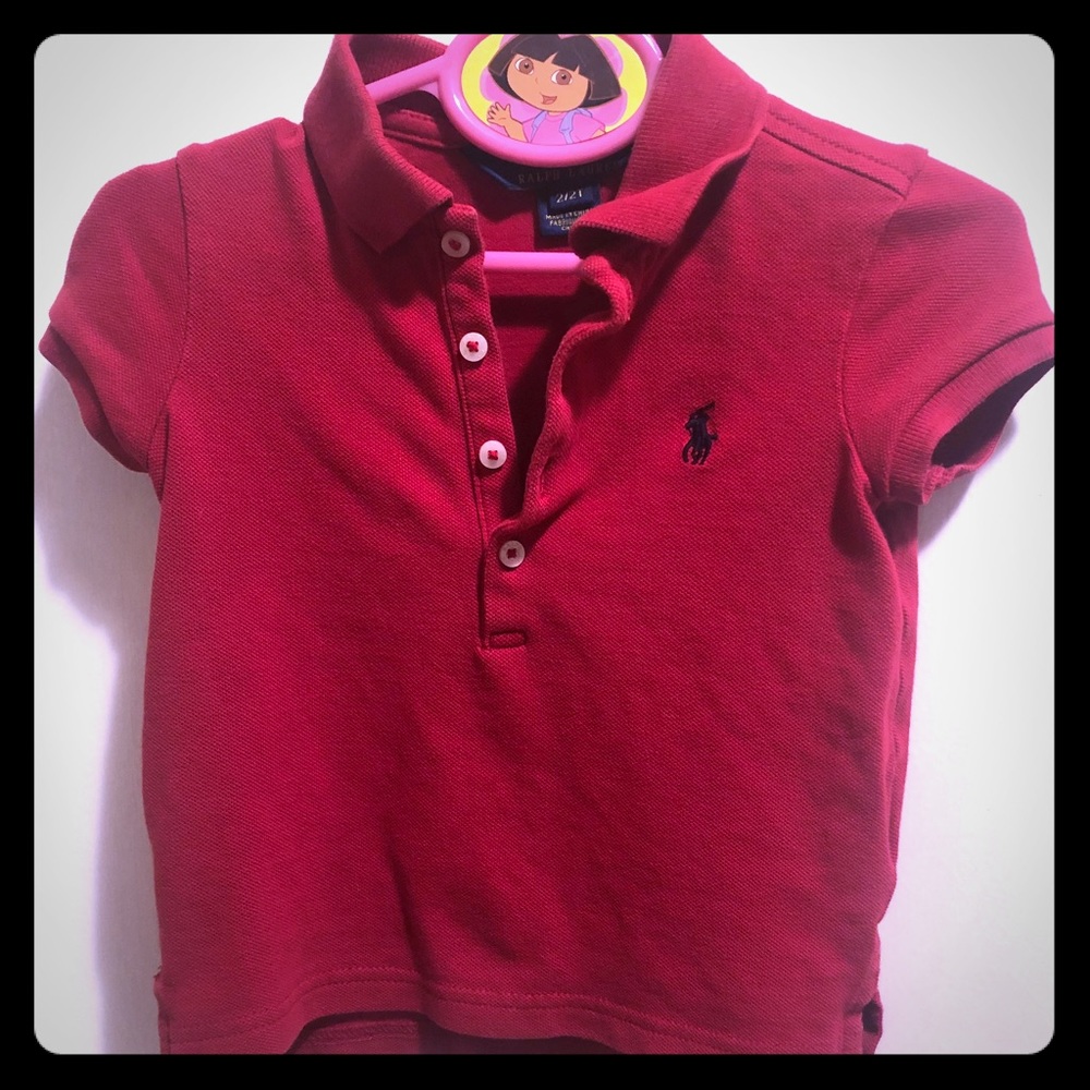 Girls 2T Polo Ralph Lauren Red Polo Shirt